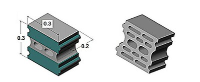 Modelos 3D de bloques de hormigón ligero